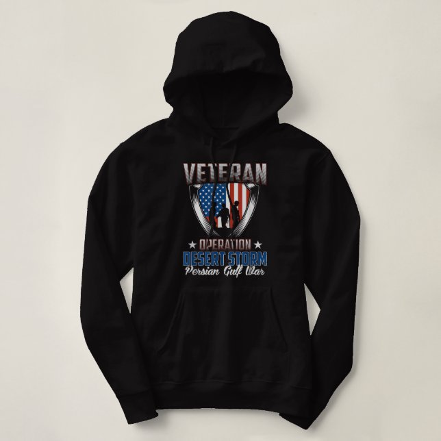 Veteran Operation Desert Storm Persian Gulf War  Hoodie (Design Front)