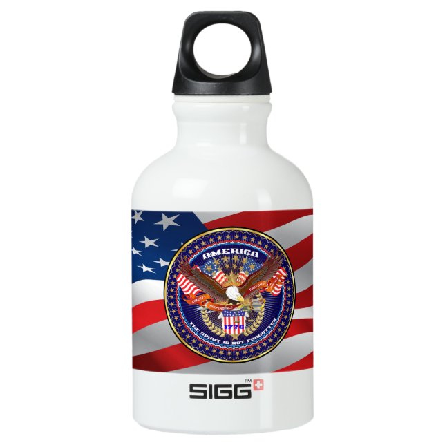 Veteran or Patriotic View About Design Water Bottle (Front)