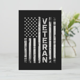 Veteran Patriotic U.S Army American Flag America Invitation