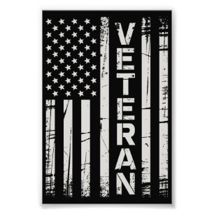 Veteran Patriotic U.S Army American Flag America Photo Print