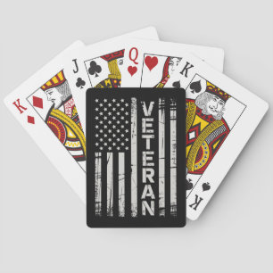 Veteran Patriotic U.S Army American Flag America Playing Cards