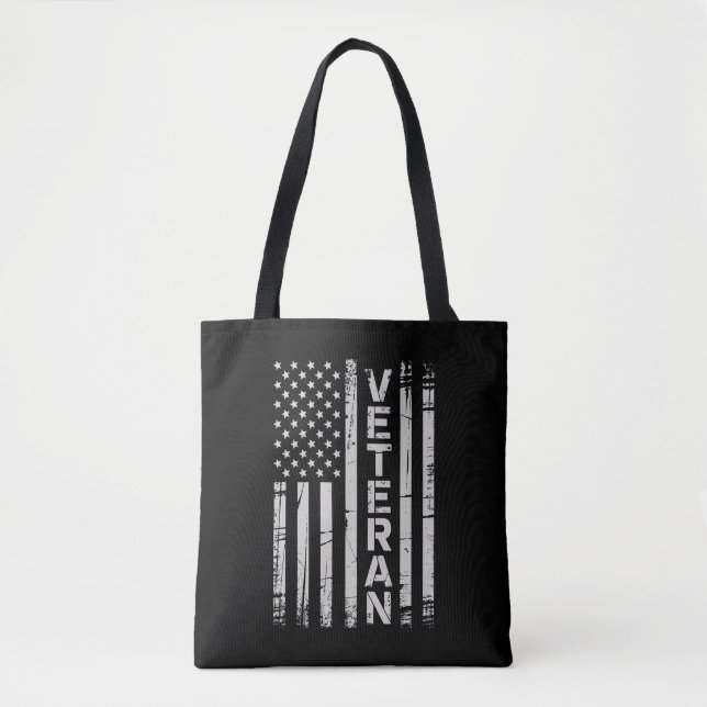 Veteran Patriotic U.S Army American Flag America Tote Bag (Front)