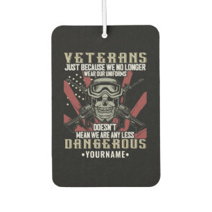 Veteran Patriotic USA Funny Humour Car Air Freshener