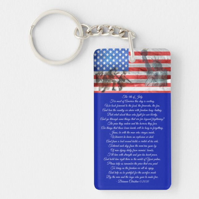 Veteran Poem Key Ring (Front)