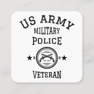 Veteran Retired Police Officer Square Business Card
