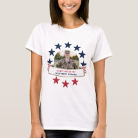Veteran Service Photo Red White Blue T-Shirt