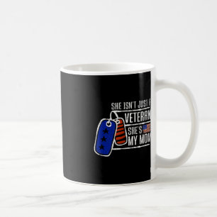 Veteran She's My Mum USA Flag Proud American Vete Coffee Mug