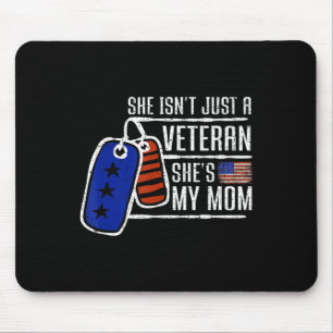 Veteran She's My Mum USA Flag Proud American Vete Mouse Mat