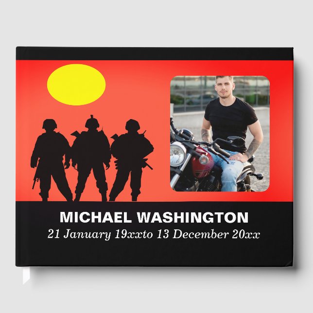 Veteran Soldiers Celebration of Life Guest Book (Front)