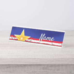 Veteran Star Desk Name Plate