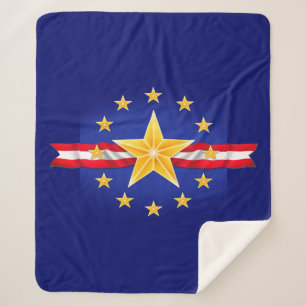 Veteran Star Sherpa Blanket
