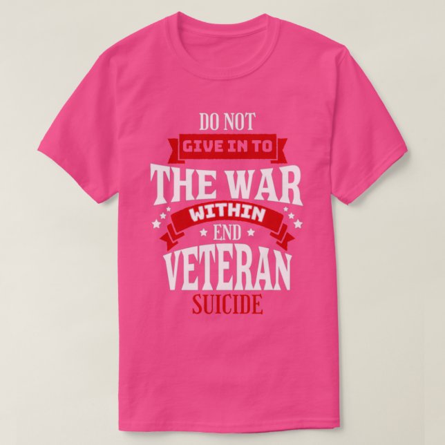Veteran Suicide Awareness 22 Military Suicide T-Shirt (Design Front)