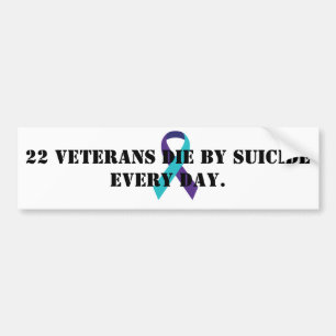 Veteran suicide awareness bumper sticker