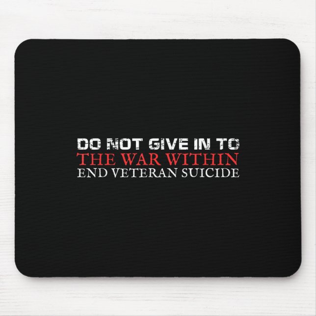 Veteran Suicide Awareness  Mouse Mat (Front)
