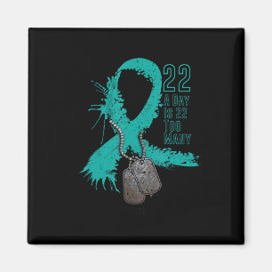 Veteran Suicide Awareness Ribbon 22 A Day Is 22 To Magnet