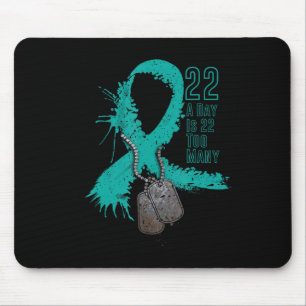 Veteran Suicide Awareness Ribbon 22 A Day Is 22 To Mouse Mat