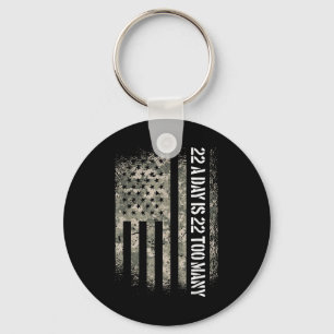 Veteran Suicide Awareness Usa Flag 22 A Day Is 22 Key Ring