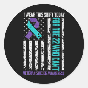 Veteran Suicide Prevention Suicide Awareness Crisi Classic Round Sticker