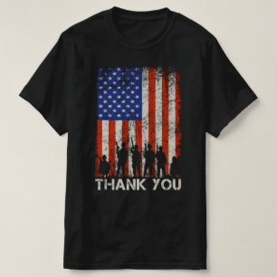 veteran thank you usa flag veterans day T-Shirt