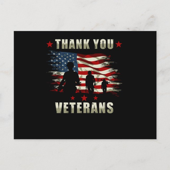 Veteran Thanks USA Postcard (Front)