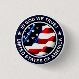 Veteran USA 3 Cm Round Badge