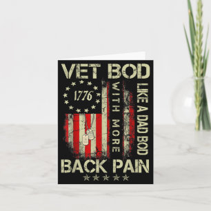 Veteran USA Flag Veterans Day Dad Papa Grandpa Card