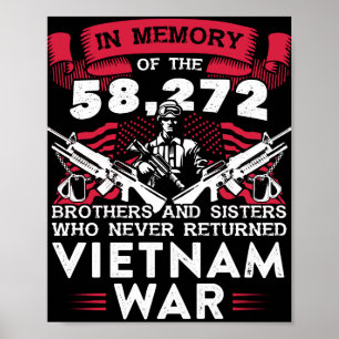 Veteran Vietnam War In Memory Who Never Returned T Poster