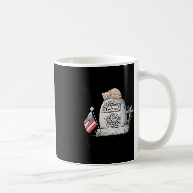 Veteran Wife Memorial Day Cat For Women Cute Never Coffee Mug (Right)