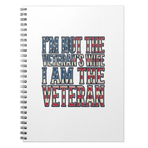 Veteran Wife Quote Patriotic Vintage Vector Design Notebook