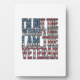 Veteran Wife Quote Patriotic Vintage Vector Design Plaque