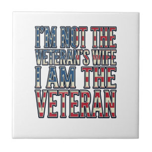 Veteran Wife Quote Patriotic Vintage Vector Design Tile