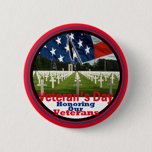 Veterans 6 Cm Round Badge