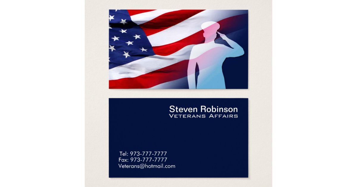 Veterans Affairs Business Cards Zazzle
