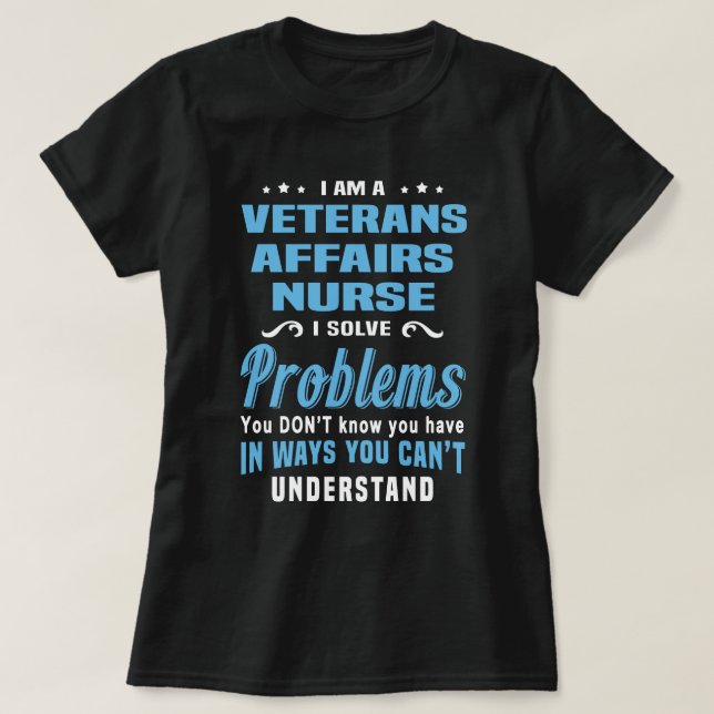 Veterans Affairs Nurse T-Shirt (Design Front)