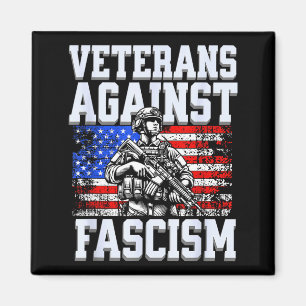 Veterans against fascism us patriotic army soldier magnet