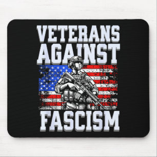 Veterans against fascism us patriotic army soldier mouse mat