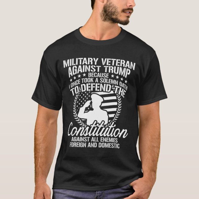 Veterans Against Trump 2020 Usa Election  T-Shirt (Front)