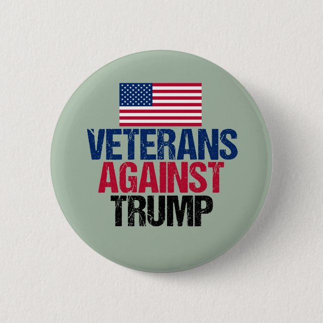 Veterans Against Trump 6 Cm Round Badge (Front)