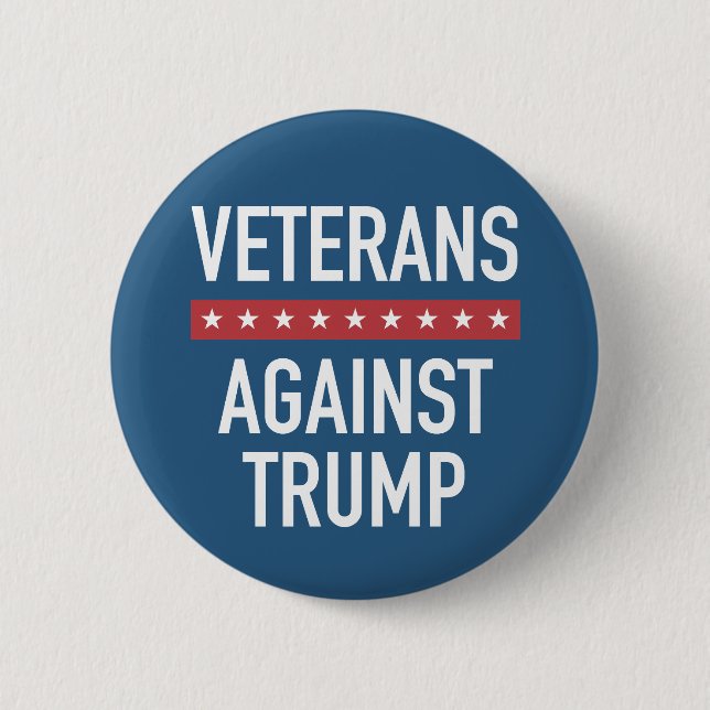 Veterans Against Trump 6 Cm Round Badge (Front)