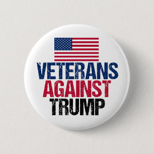 Veterans Against Trump American Flag 6 Cm Round Badge