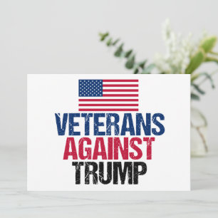 Veterans Against Trump American Flag Card