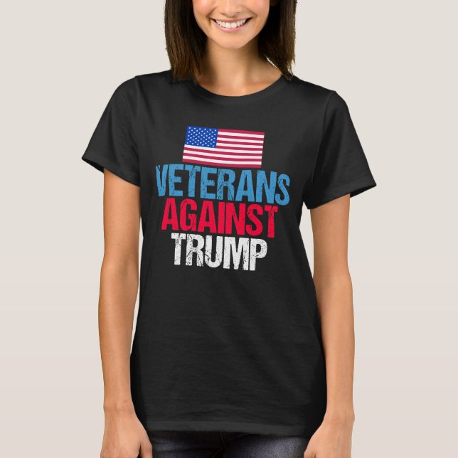 Veterans Against Trump American Flag Women's T-Shirt (Front)