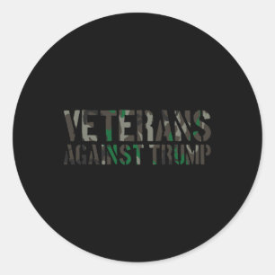 Veterans Against Trump Anti-trump Veterans Against Classic Round Sticker