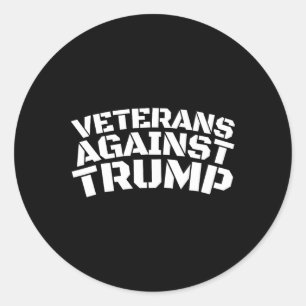 Veterans Against Trump Anti-trump Veterans Against Classic Round Sticker