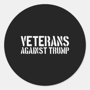 Veterans Against Trump Anti-trump Veterans Against Classic Round Sticker