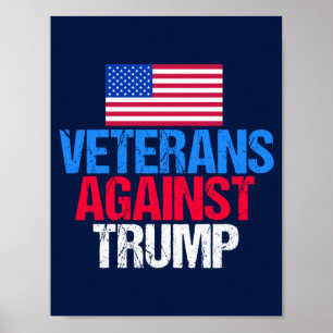 Veterans Against Trump Blue Election Poster