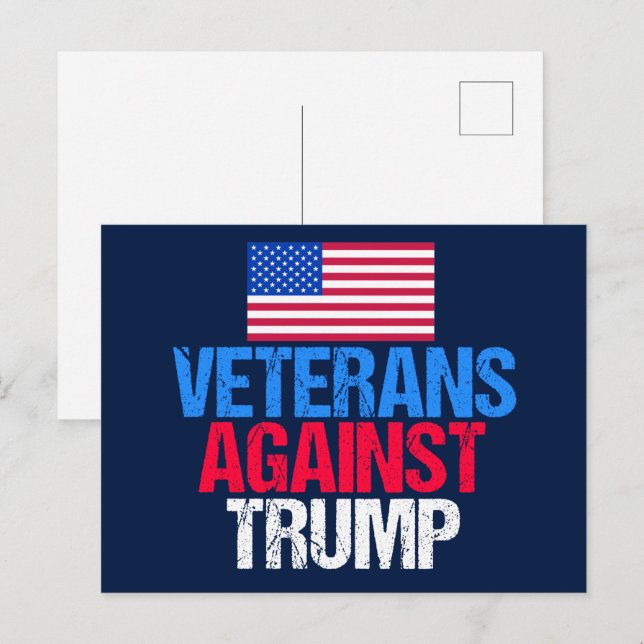 Veterans Against Trump Blue Postcard (Front/Back)
