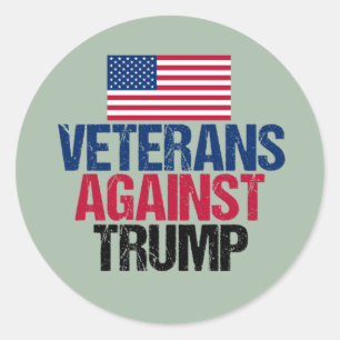 Veterans Against Trump Classic Round Sticker