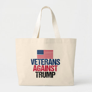Veterans Against Trump Large Tote Bag