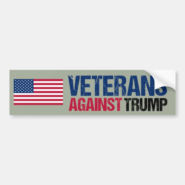 Veterans Against Trump Political Bumper Sticker (Front)